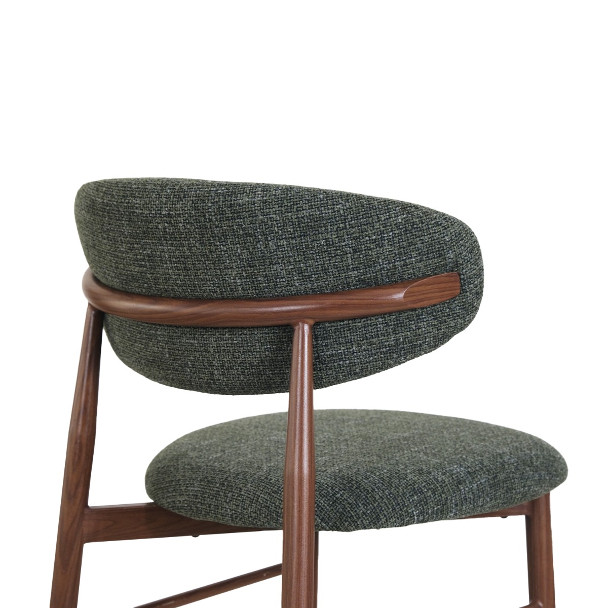Bliss Walnut Bar Stool Forest Green