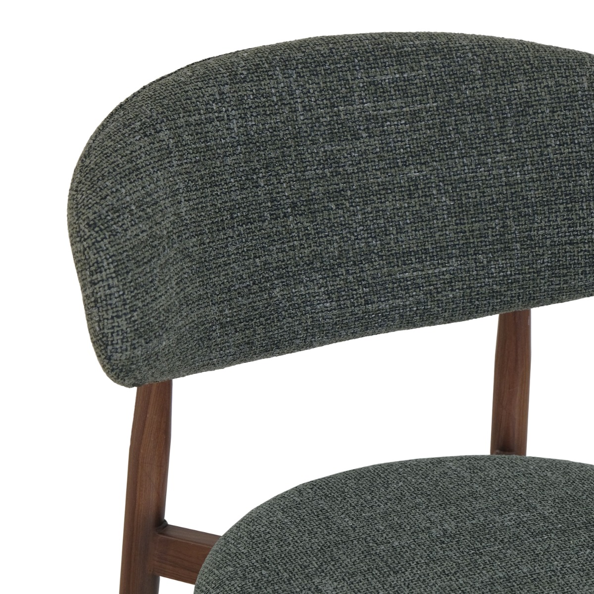 Bliss Walnut Bar Stool Forest Green