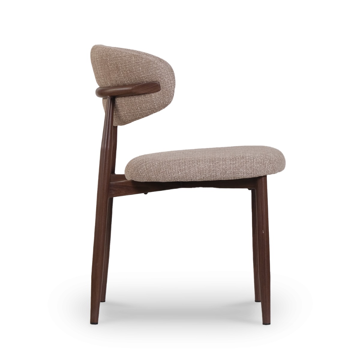 Bliss Walnut Dining Chair Sand Beige