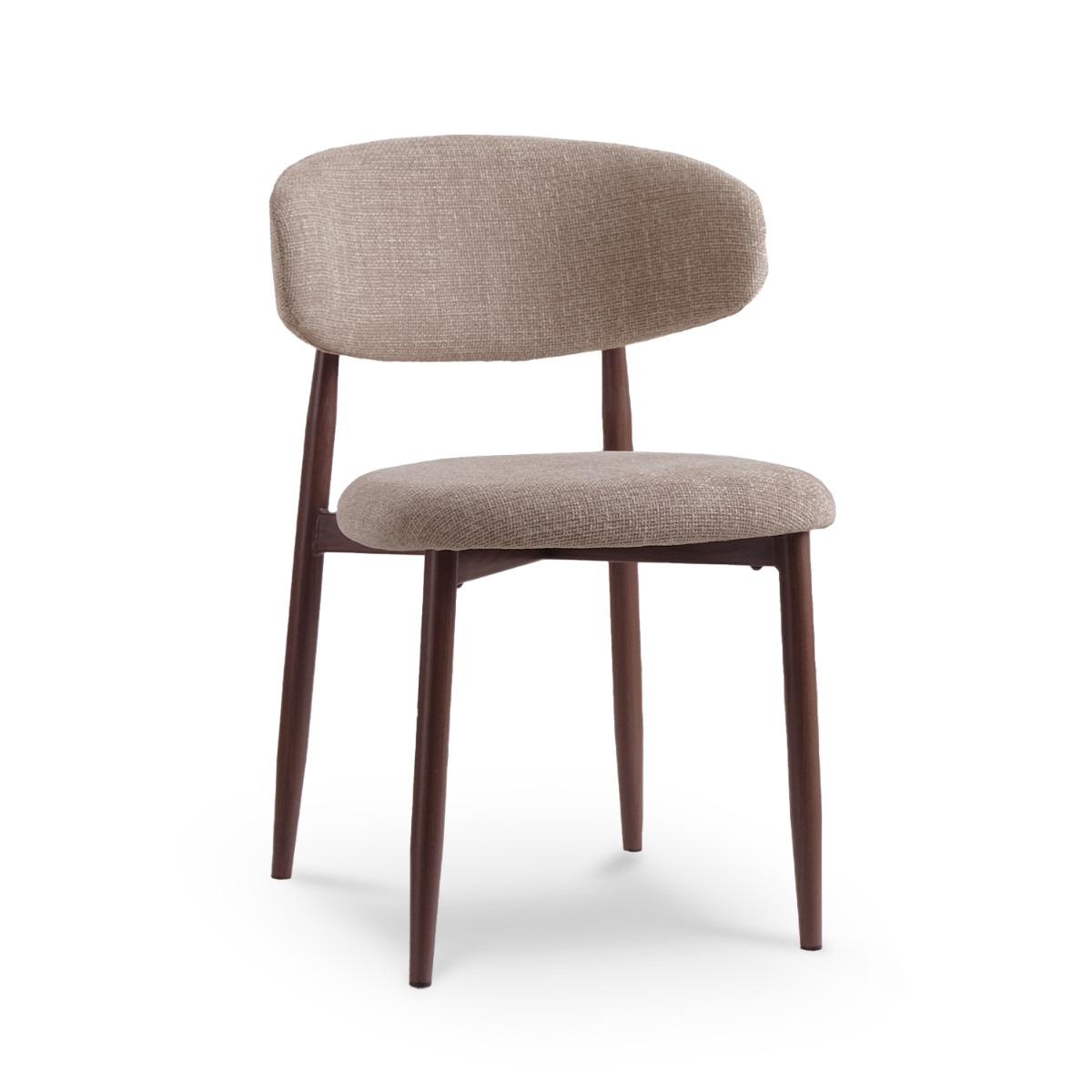 Bliss Walnut Dining Chair Sand Beige