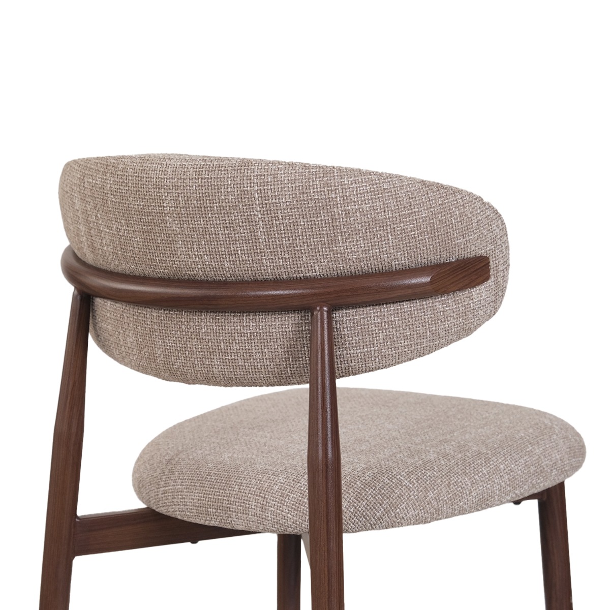 Bliss Walnut Dining Chair Sand Beige