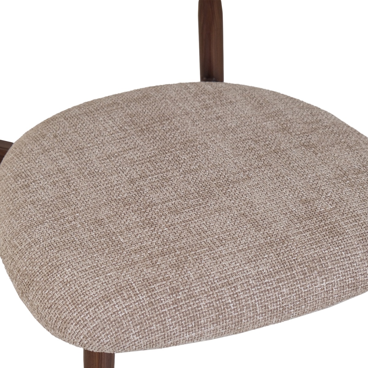 Bliss Walnut Dining Chair Sand Beige