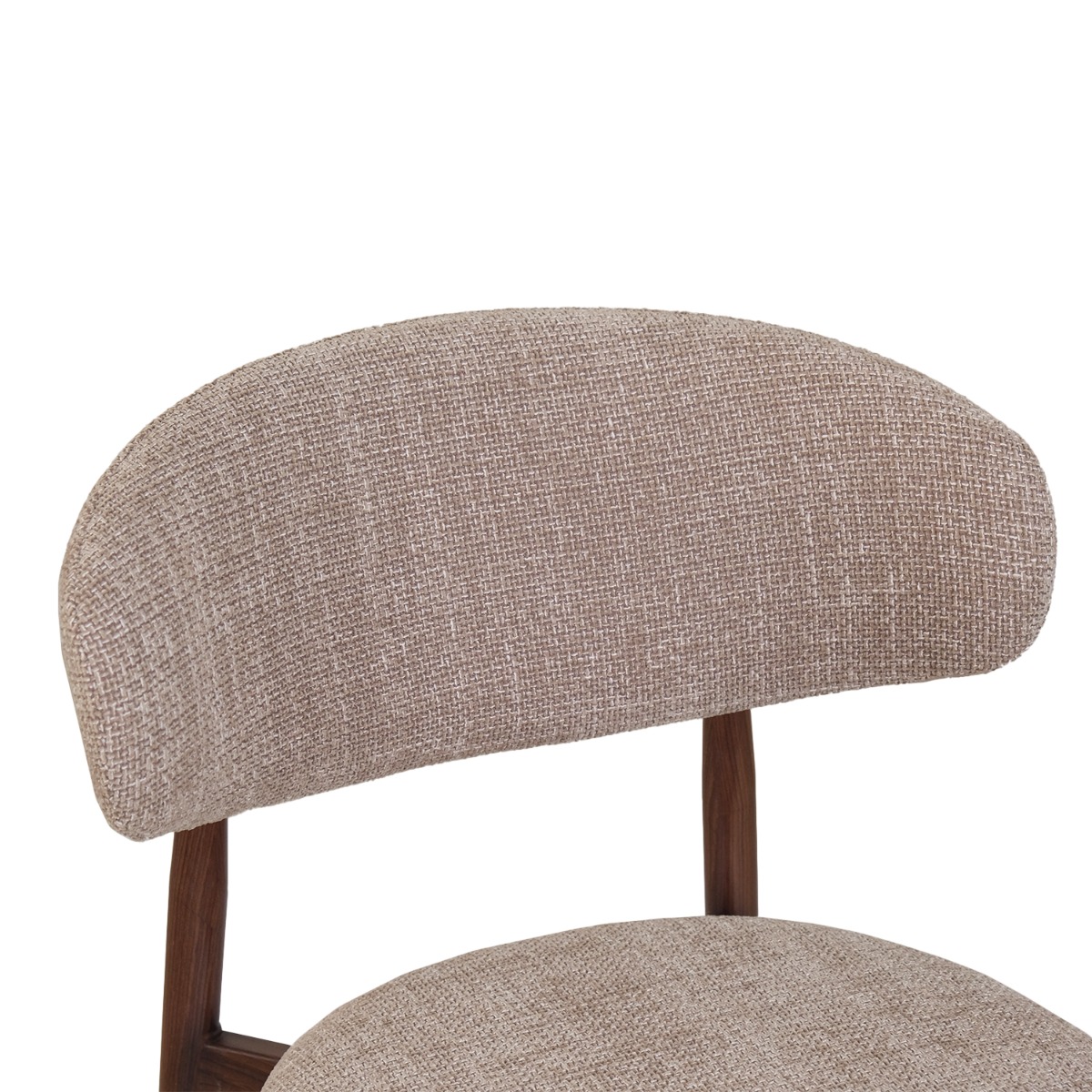Bliss Walnut Dining Chair Sand Beige
