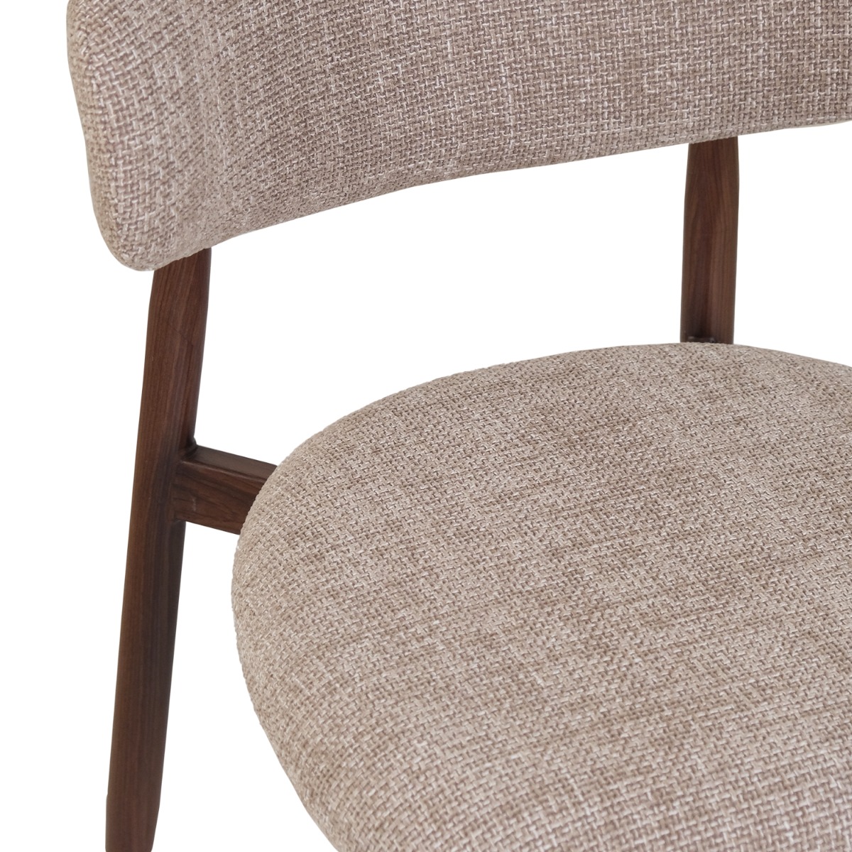 Bliss Walnut Dining Chair Sand Beige