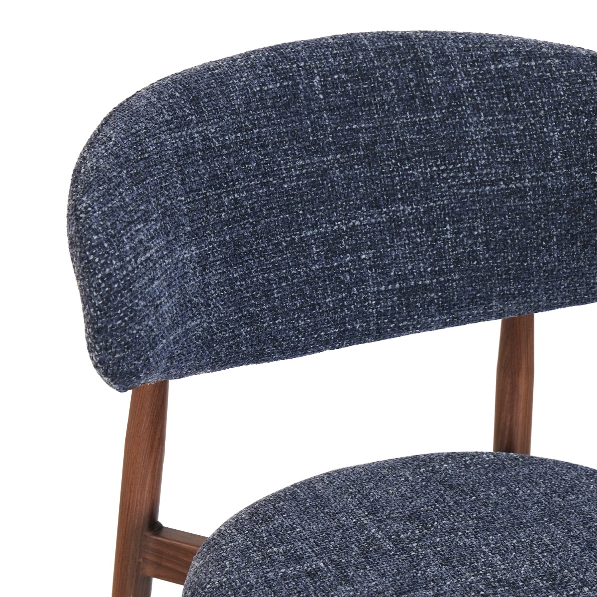 Bliss Walnut Counter Stool Midnight Blue