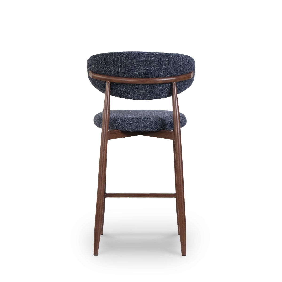 Bliss Walnut Counter Stool Midnight Blue