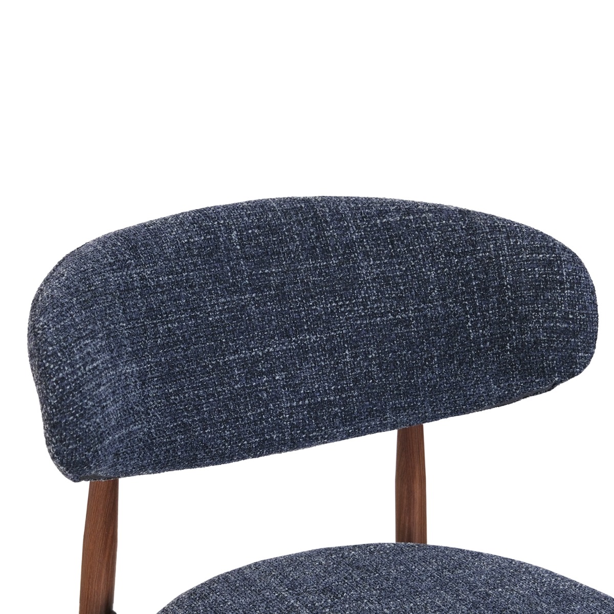 Bliss Walnut Counter Stool Midnight Blue