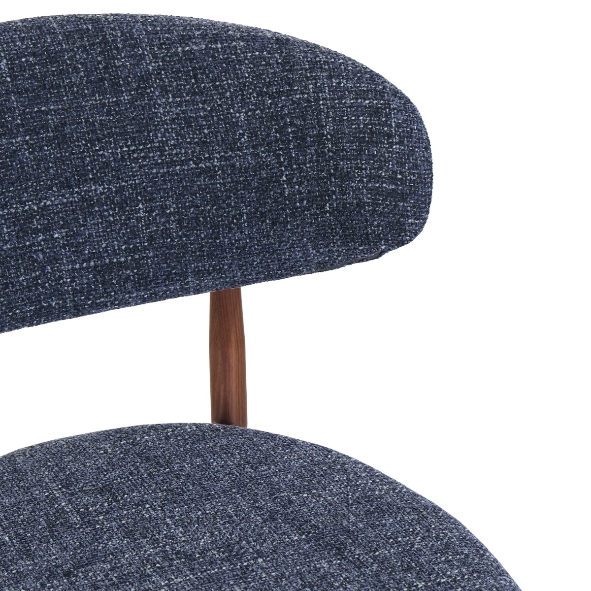 Bliss Walnut Counter Stool Midnight Blue