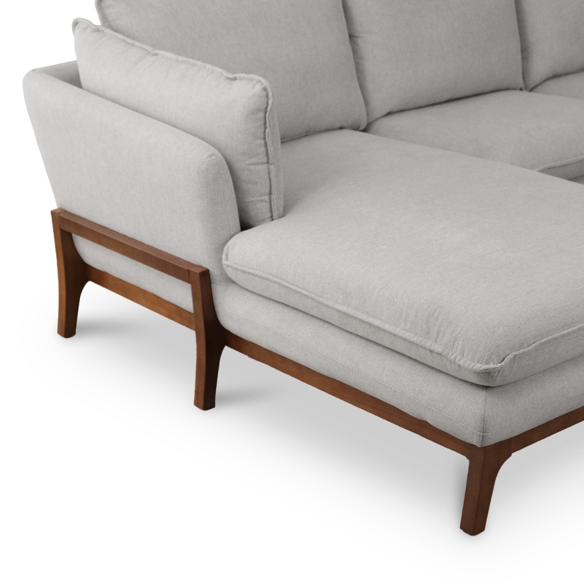 Brett Light Grey Right Sectional Sofa