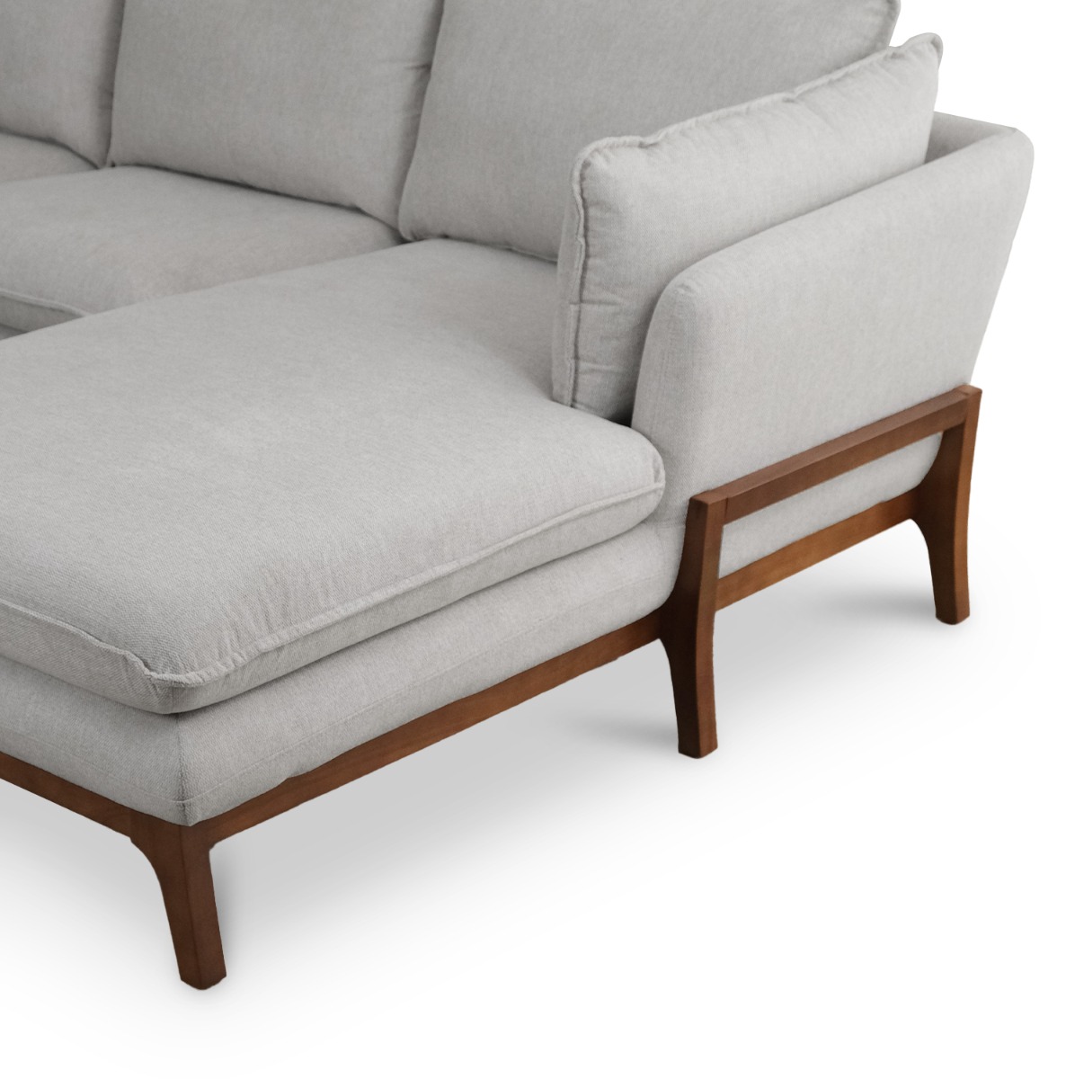 Brett Light Grey Left Sectional Sofa