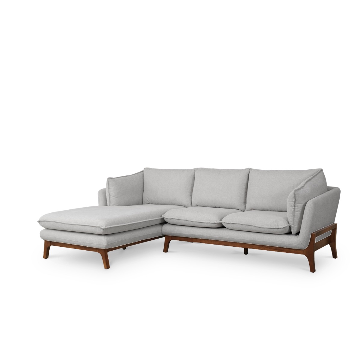 Brett Light Grey Right Sectional Sofa