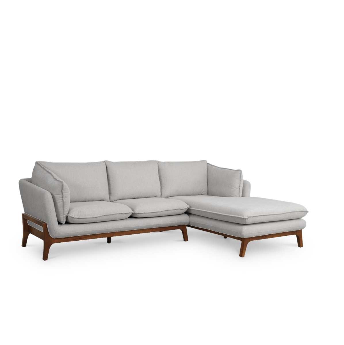 Brett Light Grey Left Sectional Sofa