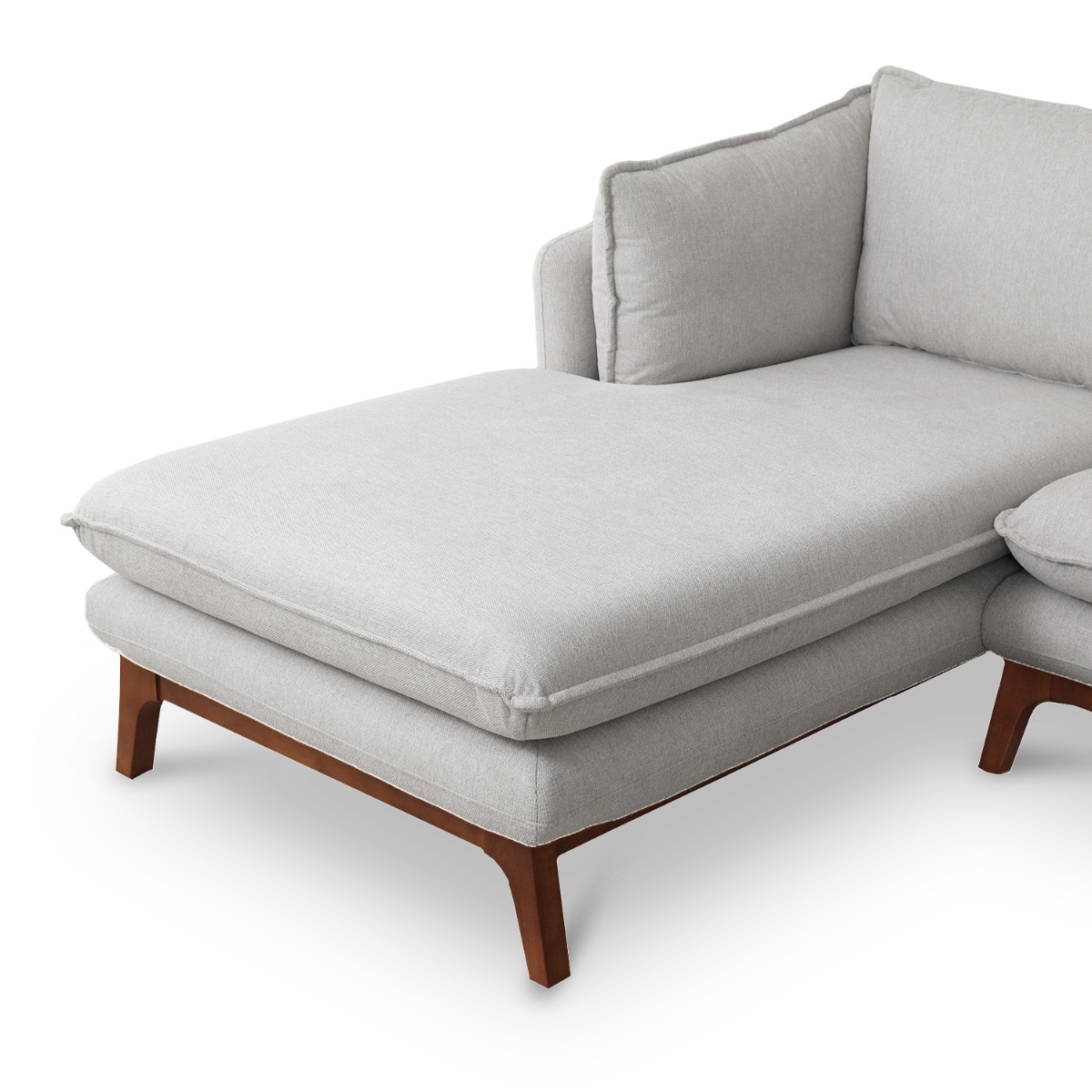 Brett Light Grey Right Sectional Sofa