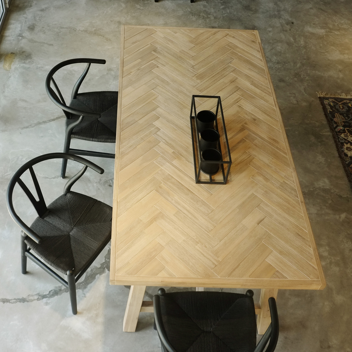 Brixton Parquet Dining Table 200cm