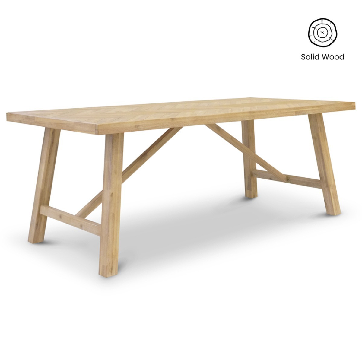 Brixton Parquet Dining Table 200cm