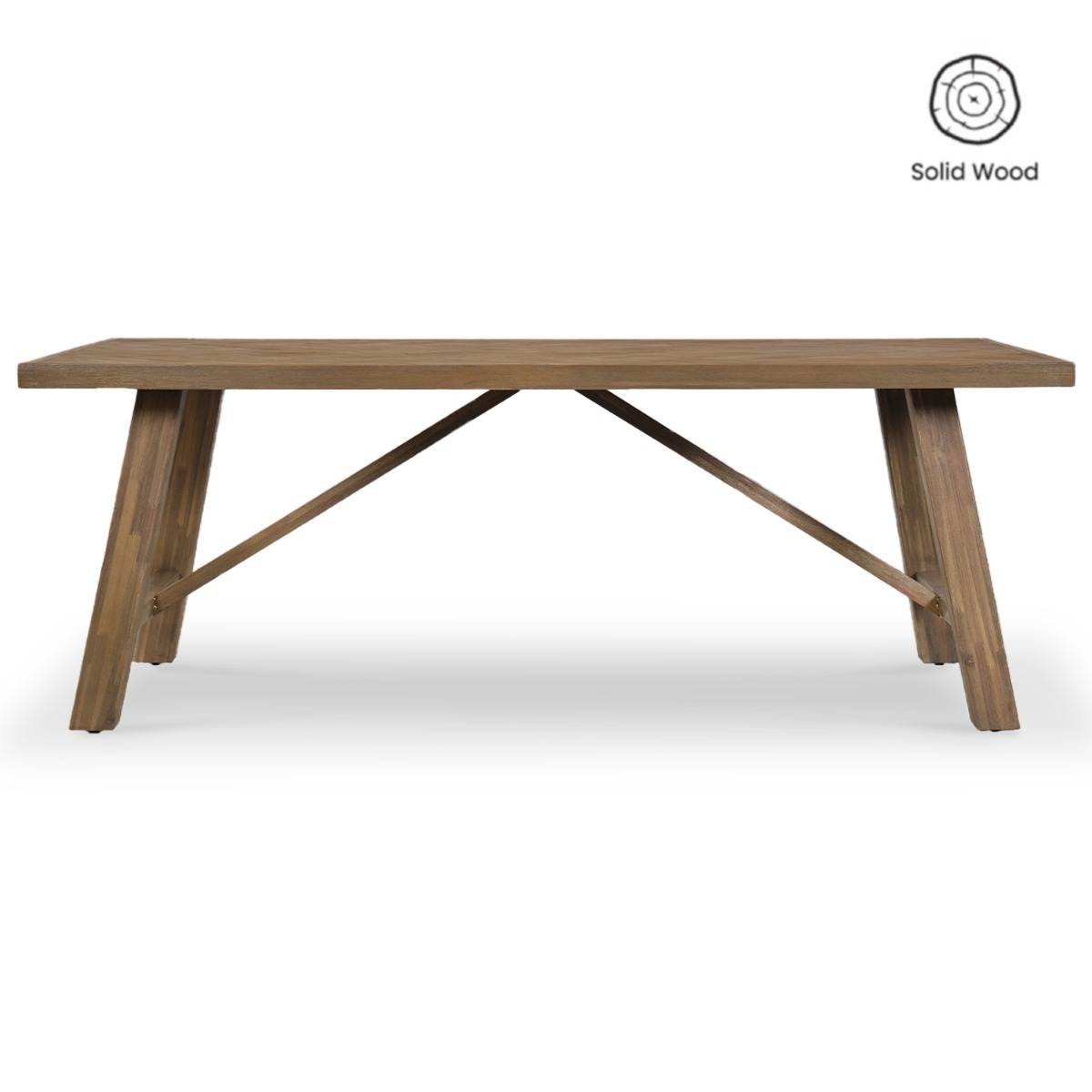 Brixton Smoke Walnut Parquet Table 200cm