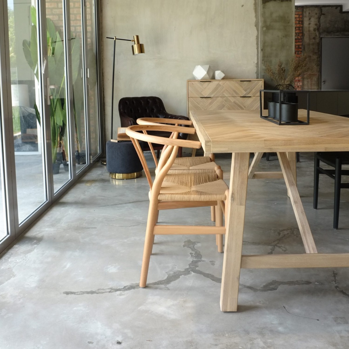 Brixton Parquet Dining Table 200cm