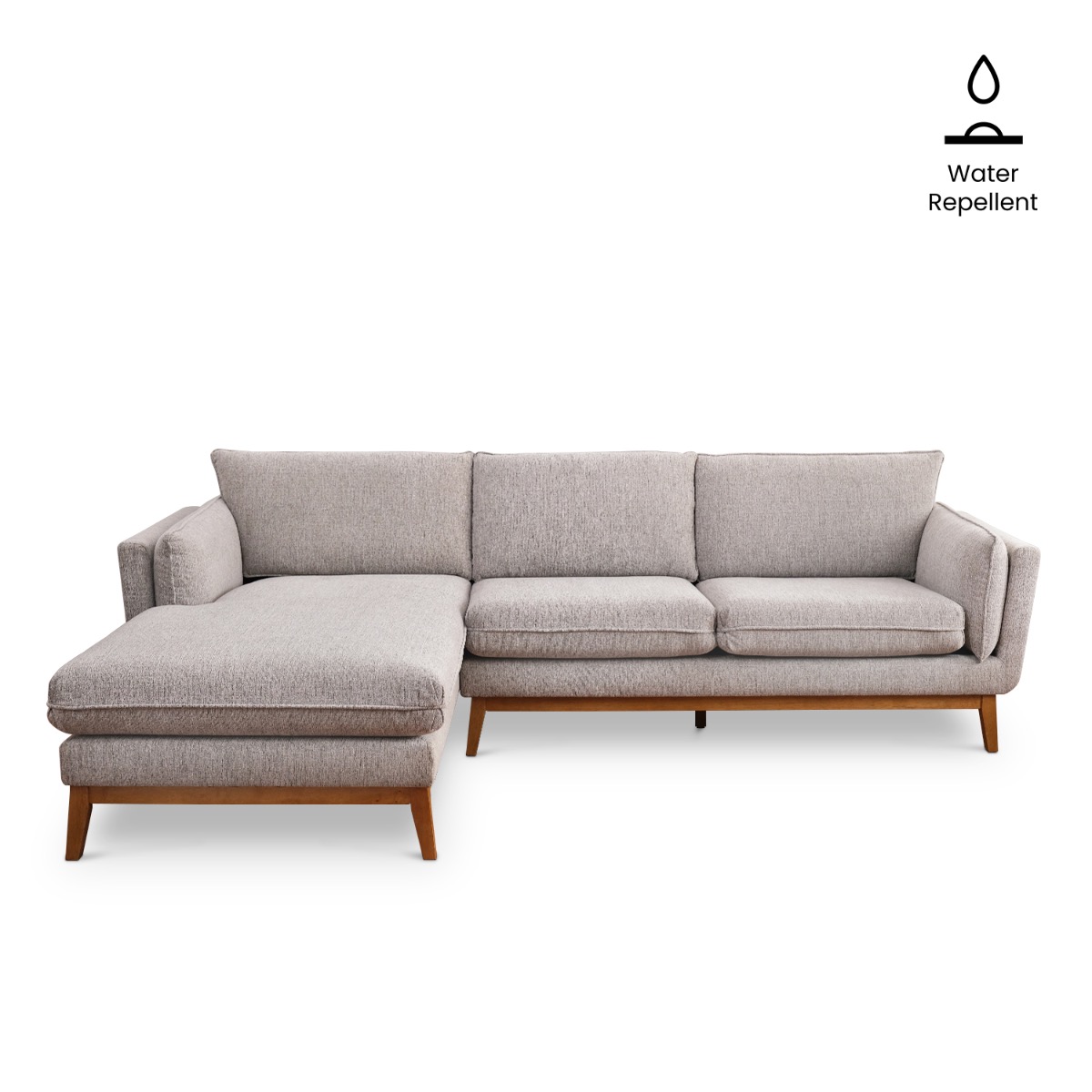 Bryant Light Grey Right Sectional Sofa