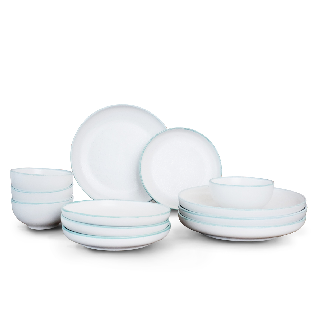 Crystal Tiffany Reactive Rim12-piece Dinner Set