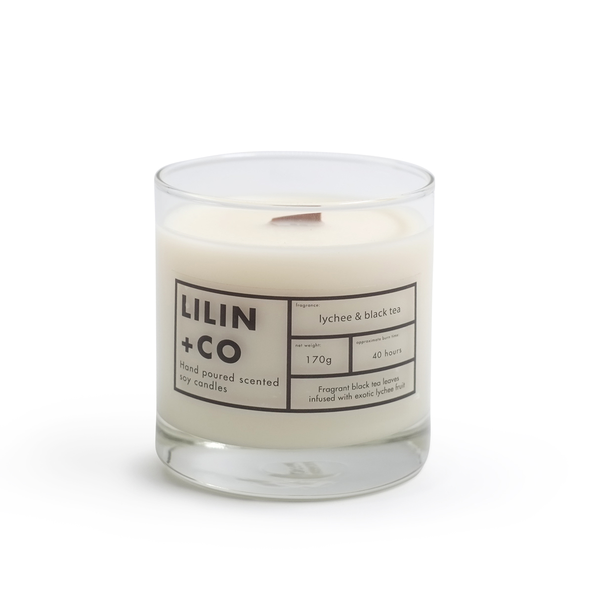 Lilin+Co Lychee & Black Tea Scented Candle