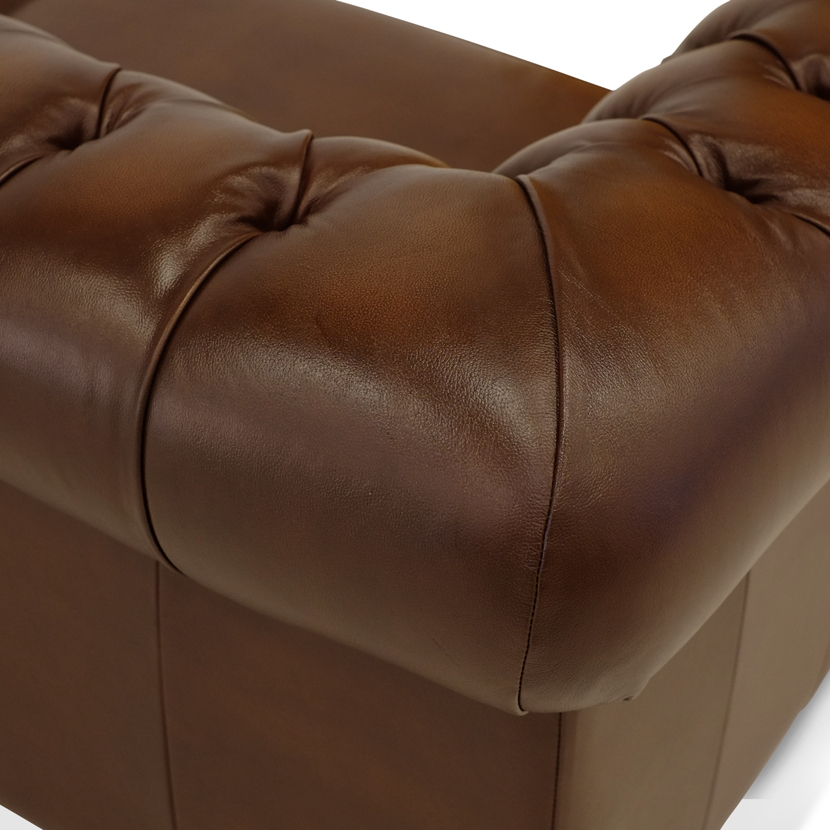 Kinsley Wash-Off Leather Chesterfield 3 Seater Sofa