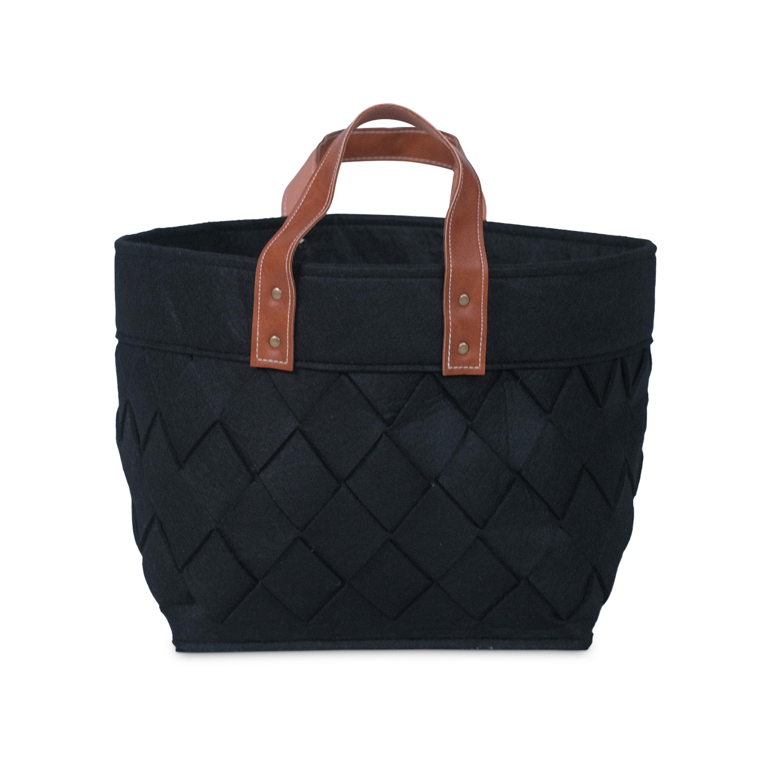 Hagen Black Felt Basket