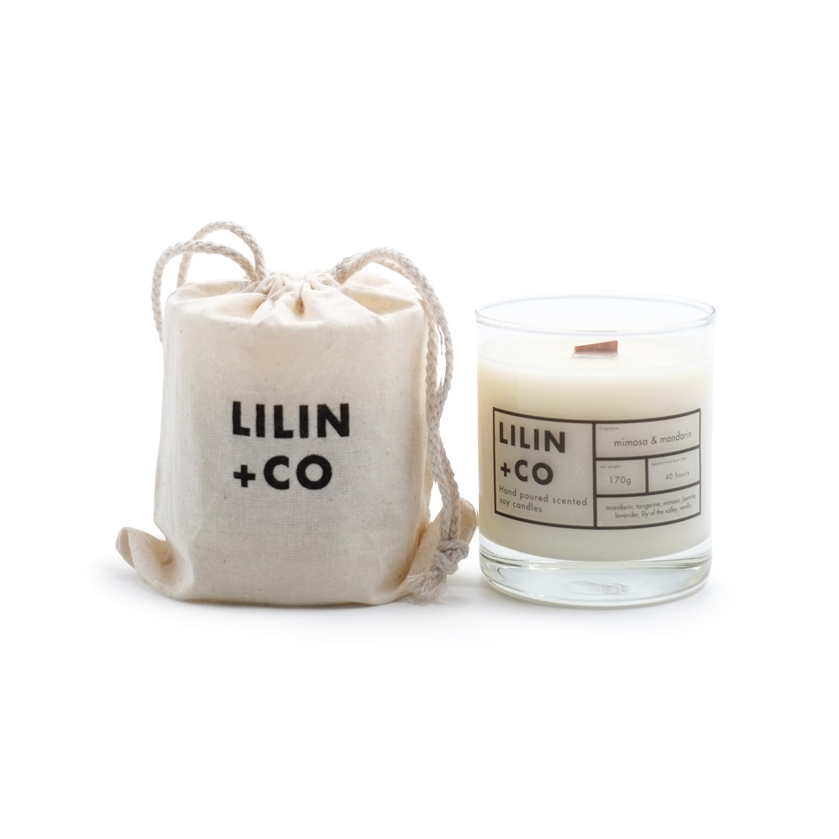 Lilin+Co Mimosa & Mandarin Scented Candle