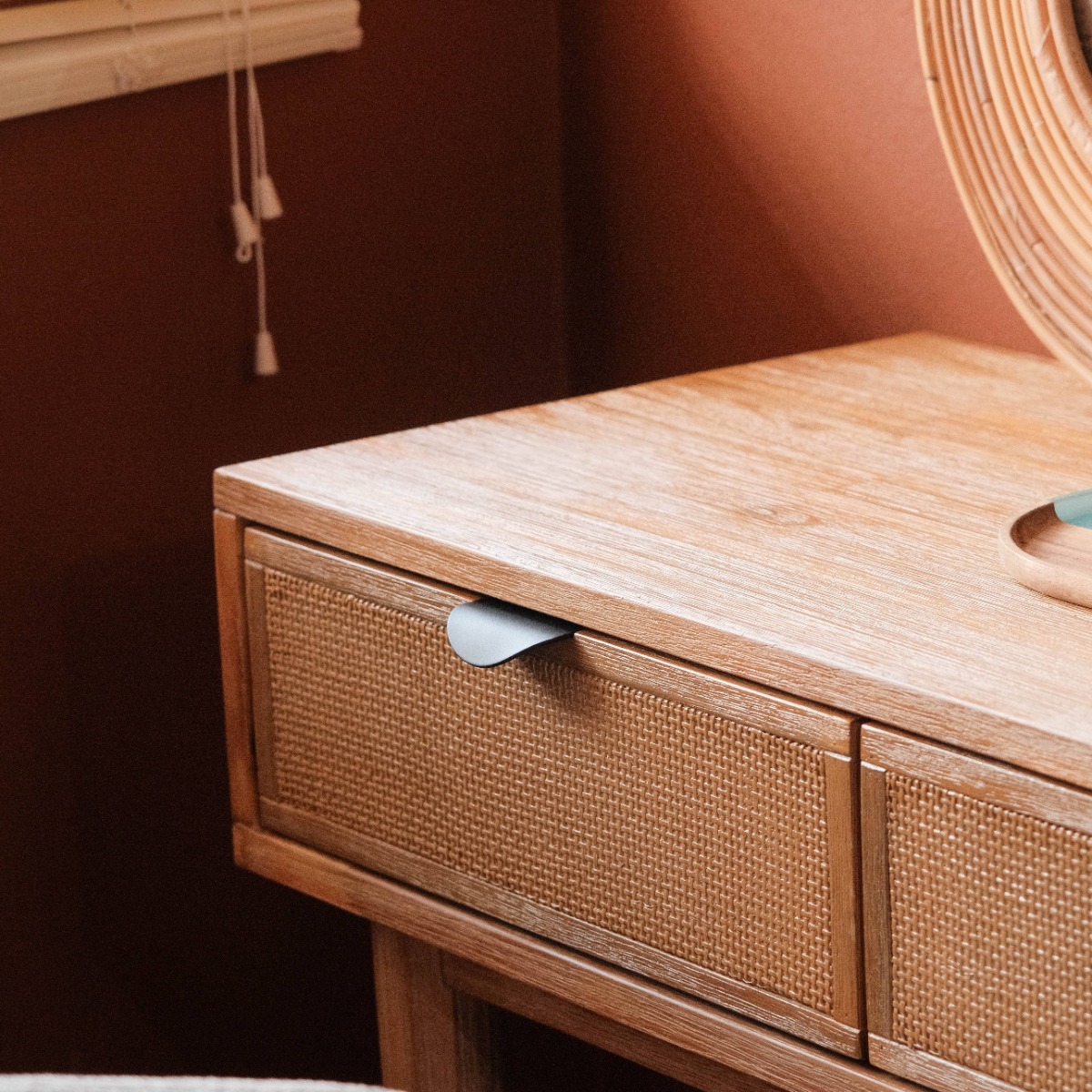 Budi Rustic 2 Drawers Console 90cm