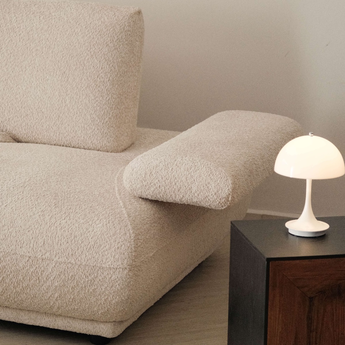 Valeria Vanilla 3 Seater Sofa With Adjustable Back