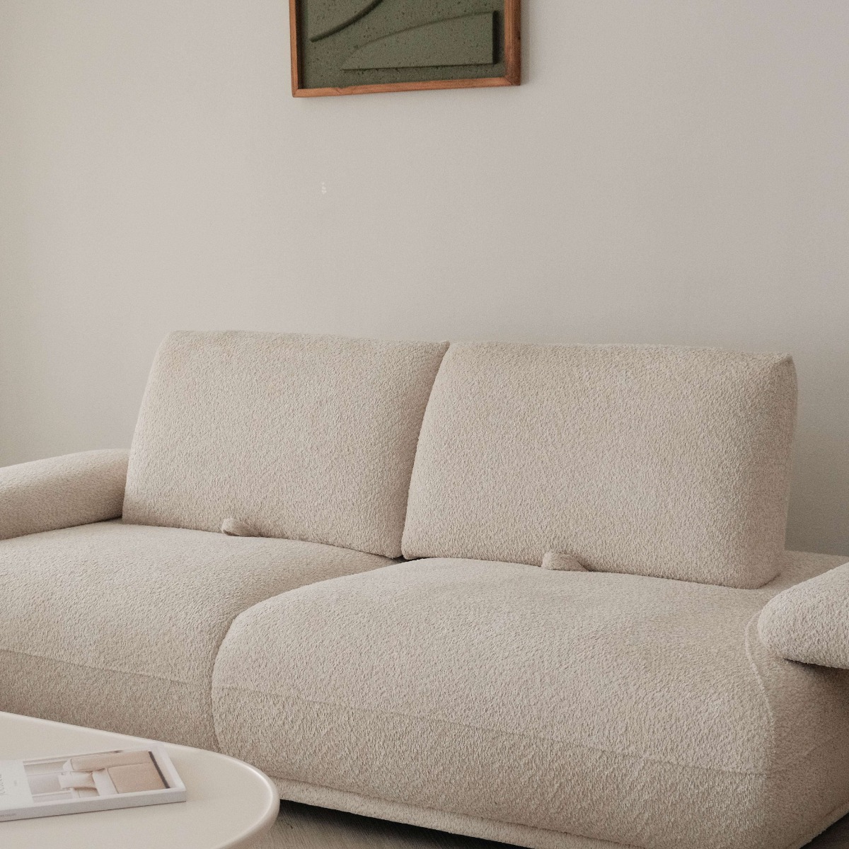 Valeria Vanilla 3 Seater Sofa With Adjustable Back