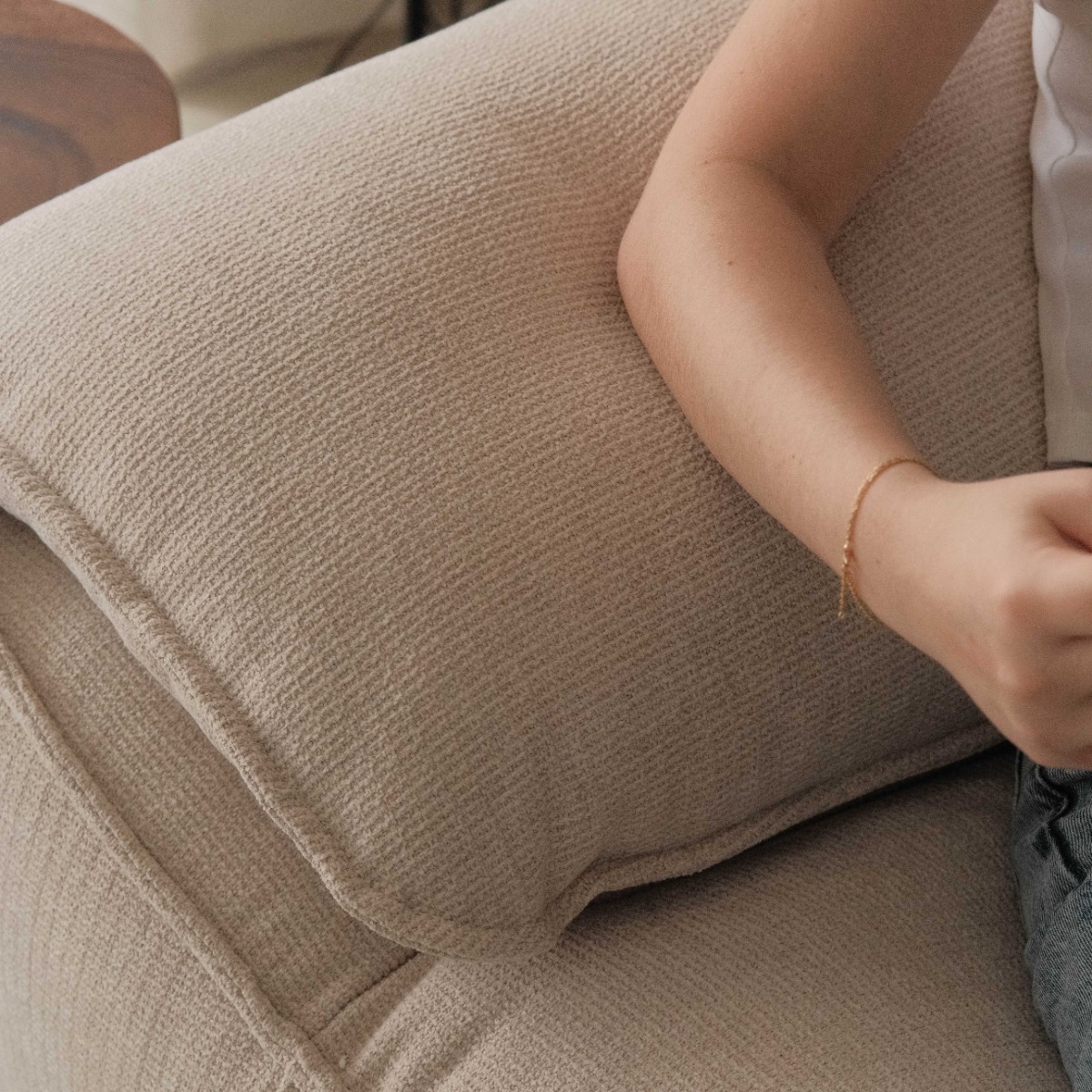 Ryder Light Beige 4 Seater Sofa