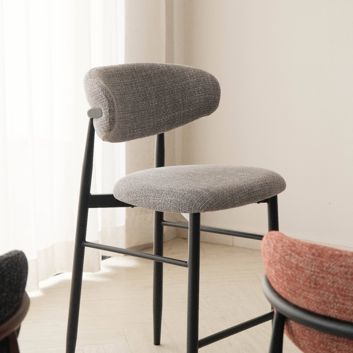 Bliss Ebony Bar Stool Slate Grey