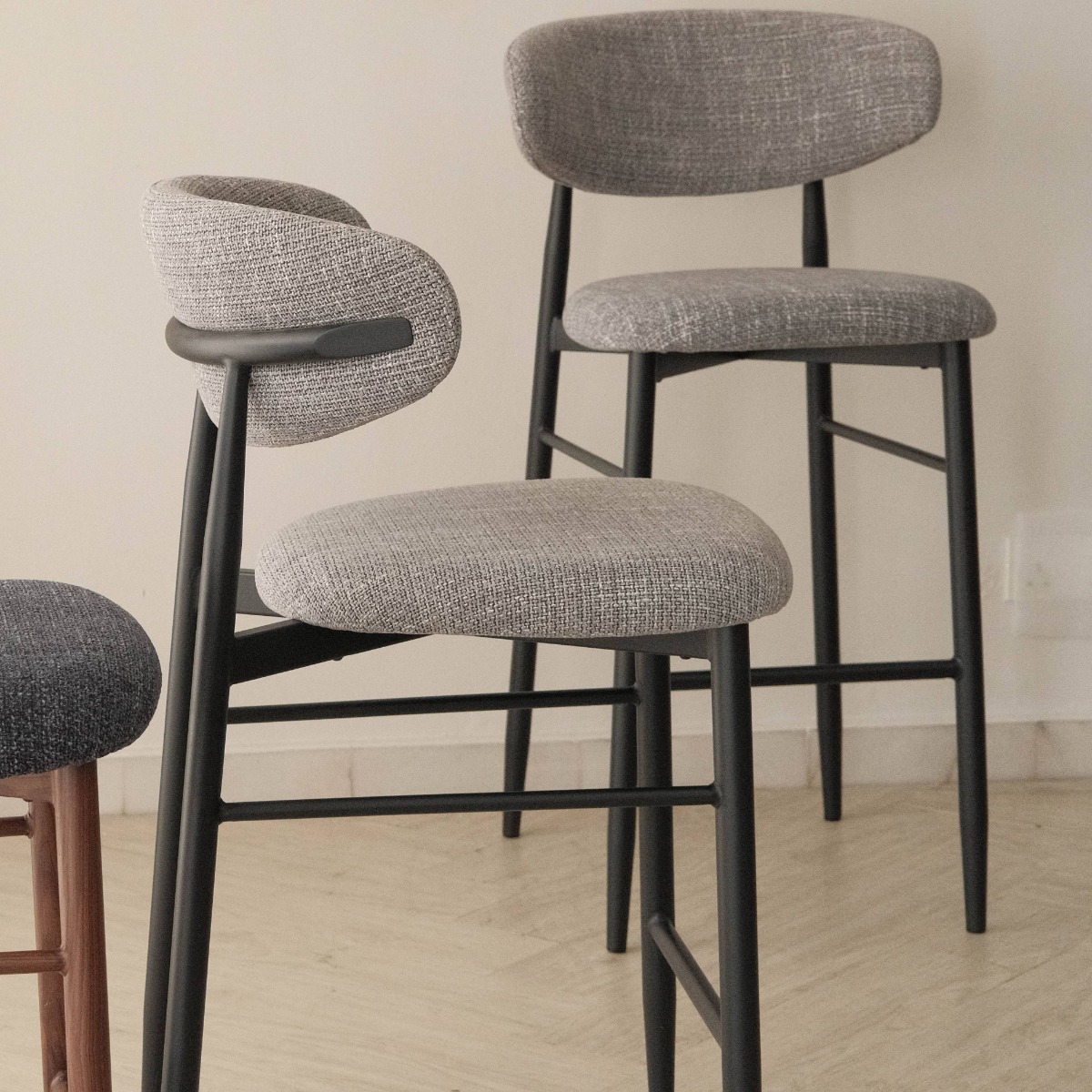 Bliss Ebony Counter Stool Slate Grey