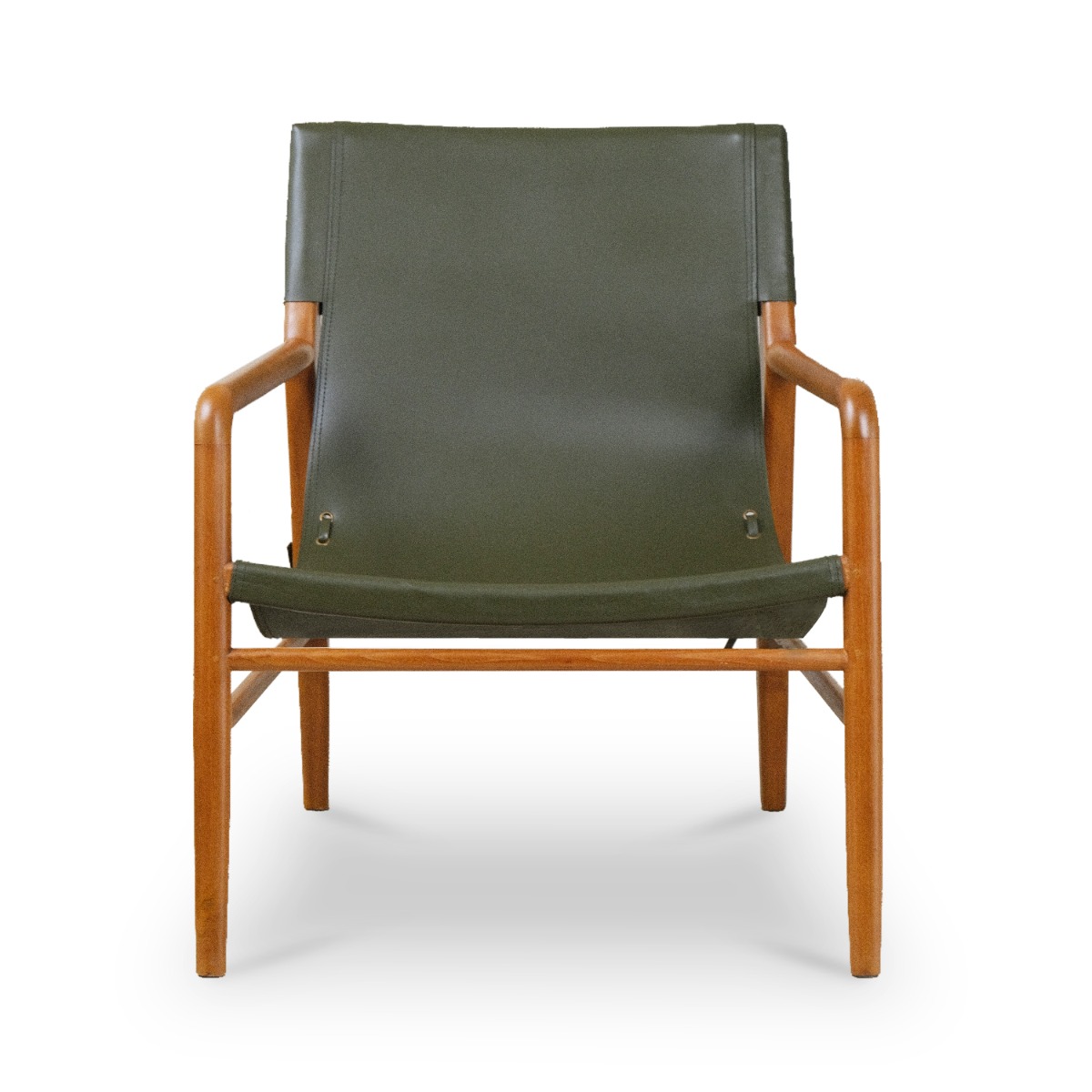 Capri Olive Leather Lounge Chair