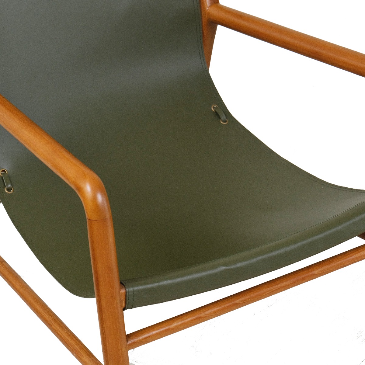 Capri Olive Leather Lounge Chair