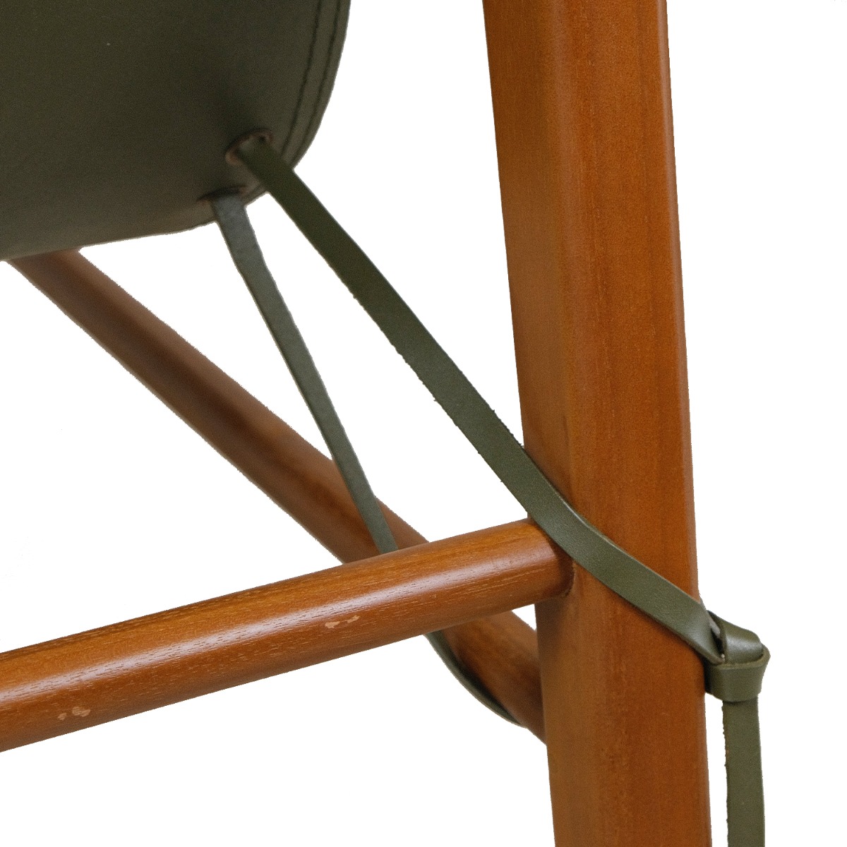 Capri Olive Leather Lounge Chair