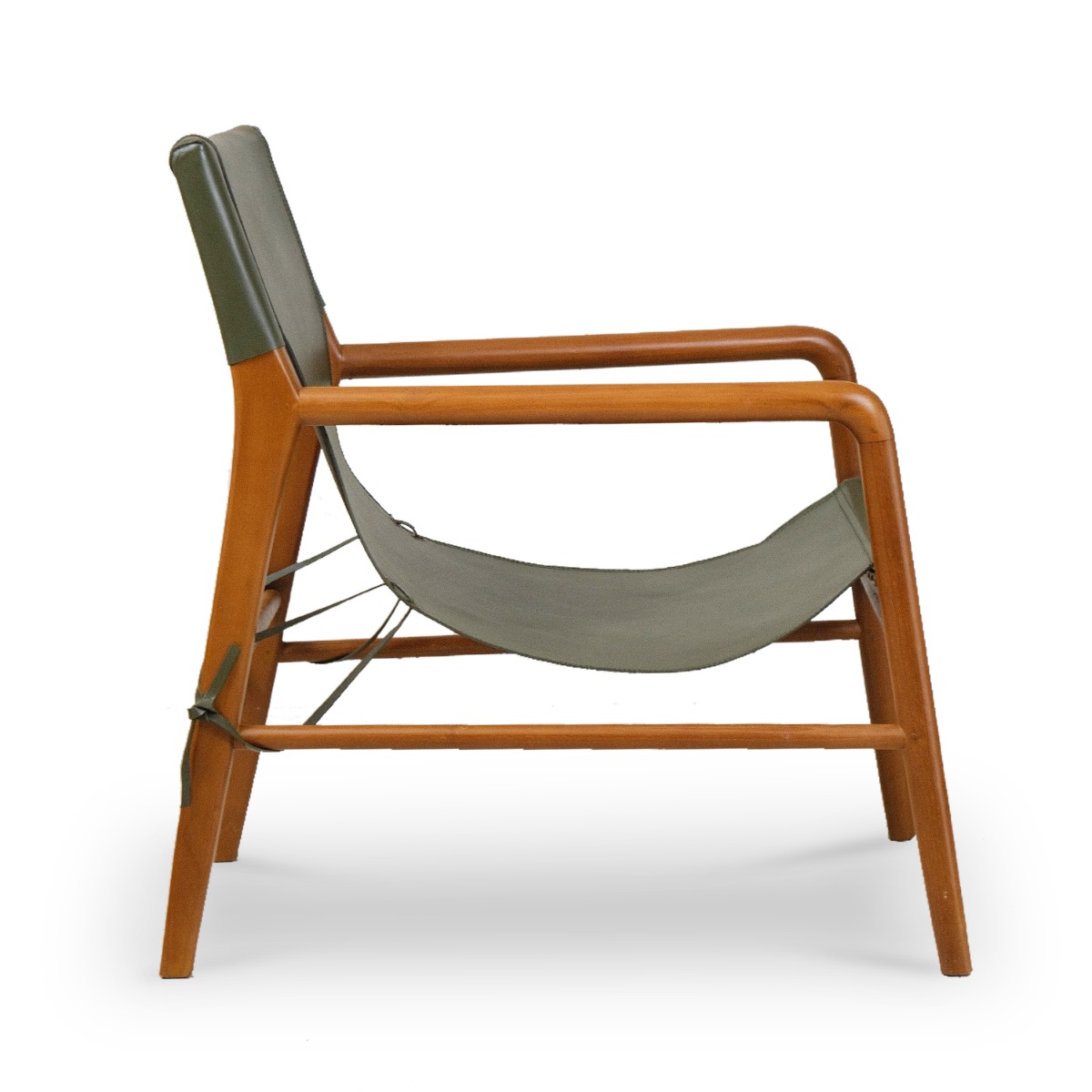 Capri Olive Leather Lounge Chair
