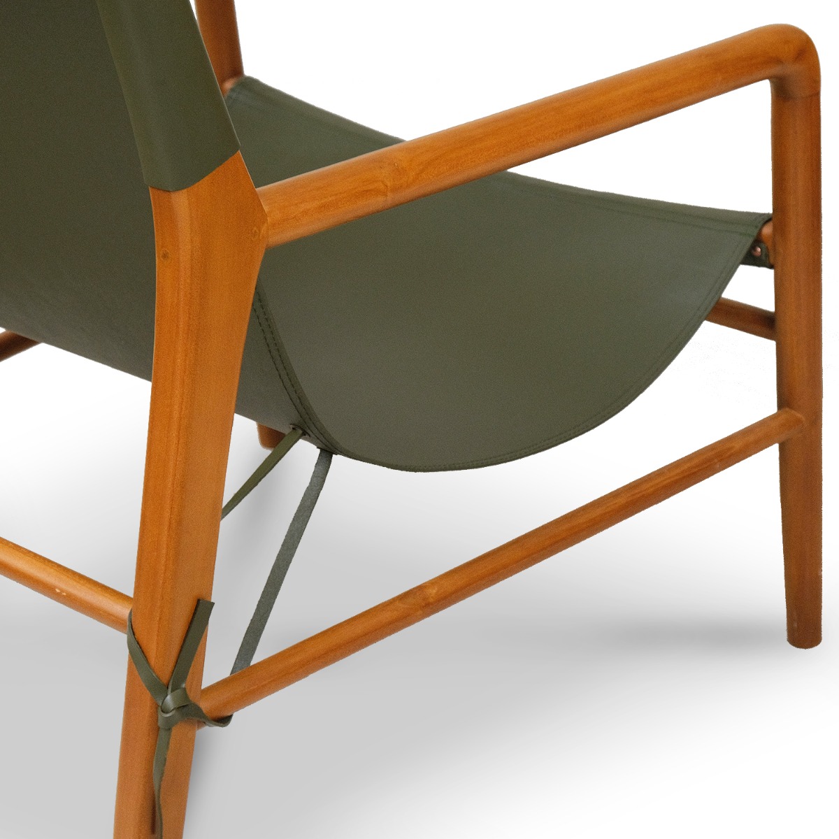 Capri Olive Leather Lounge Chair