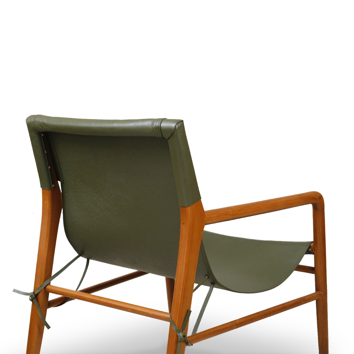 Capri Olive Leather Lounge Chair