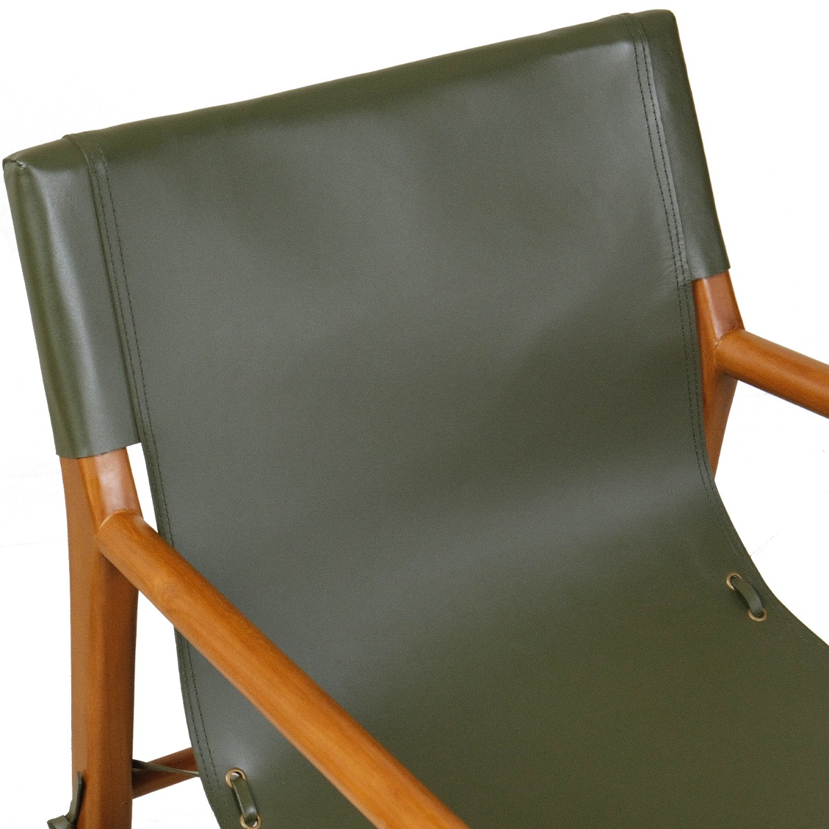 Capri Olive Leather Lounge Chair