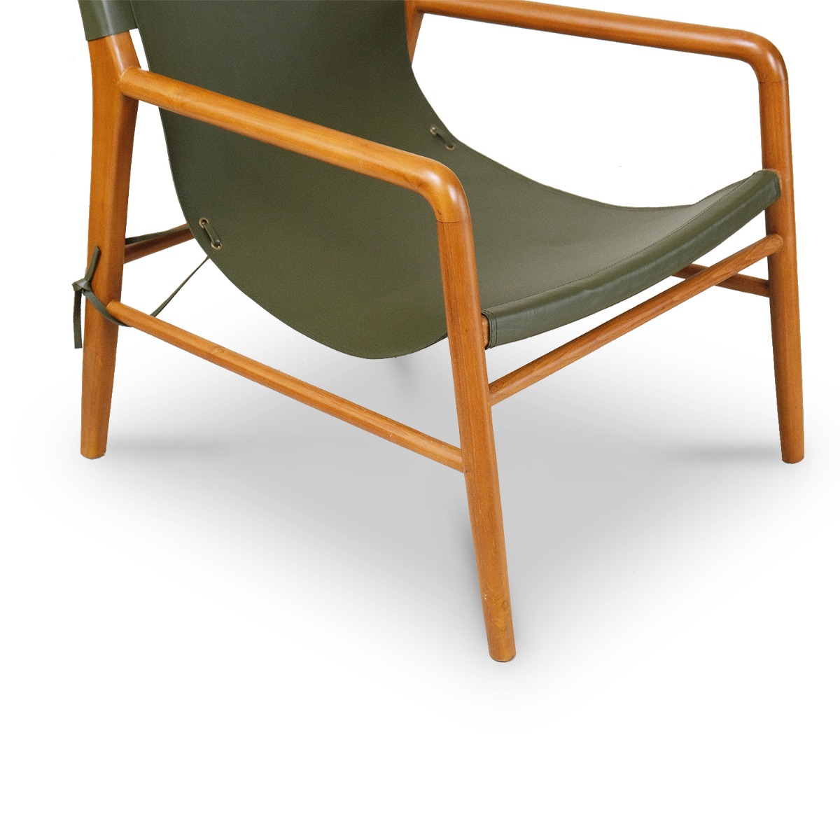 Capri Olive Leather Lounge Chair