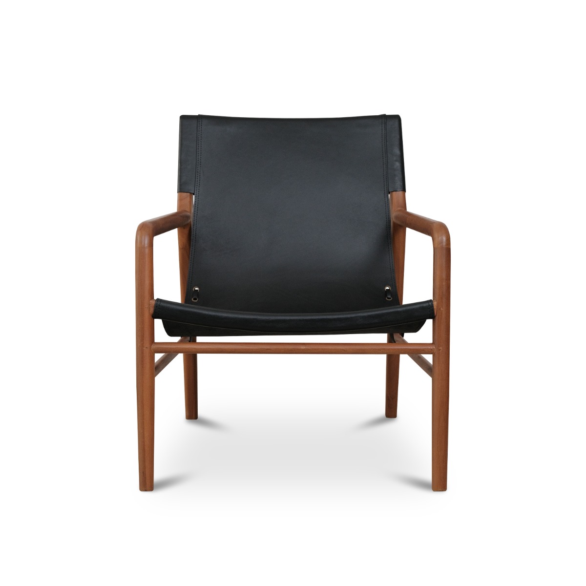 Capri Ebony Leather Lounge Chair