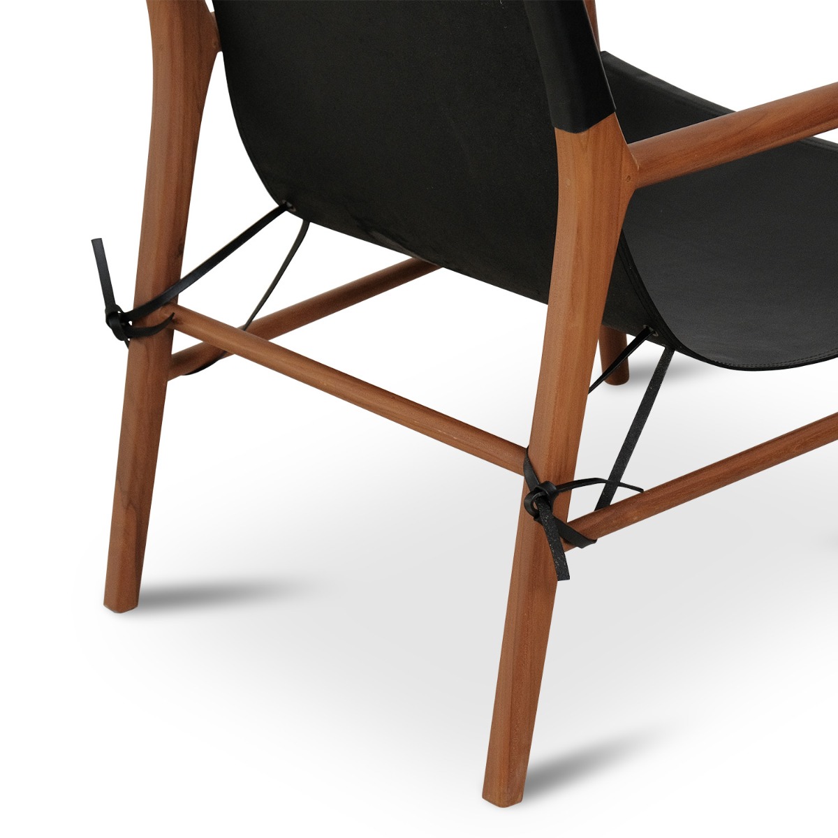 Capri Ebony Leather Lounge Chair