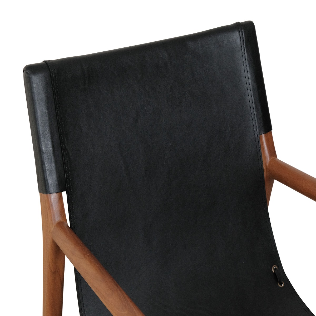 Capri Ebony Leather Lounge Chair