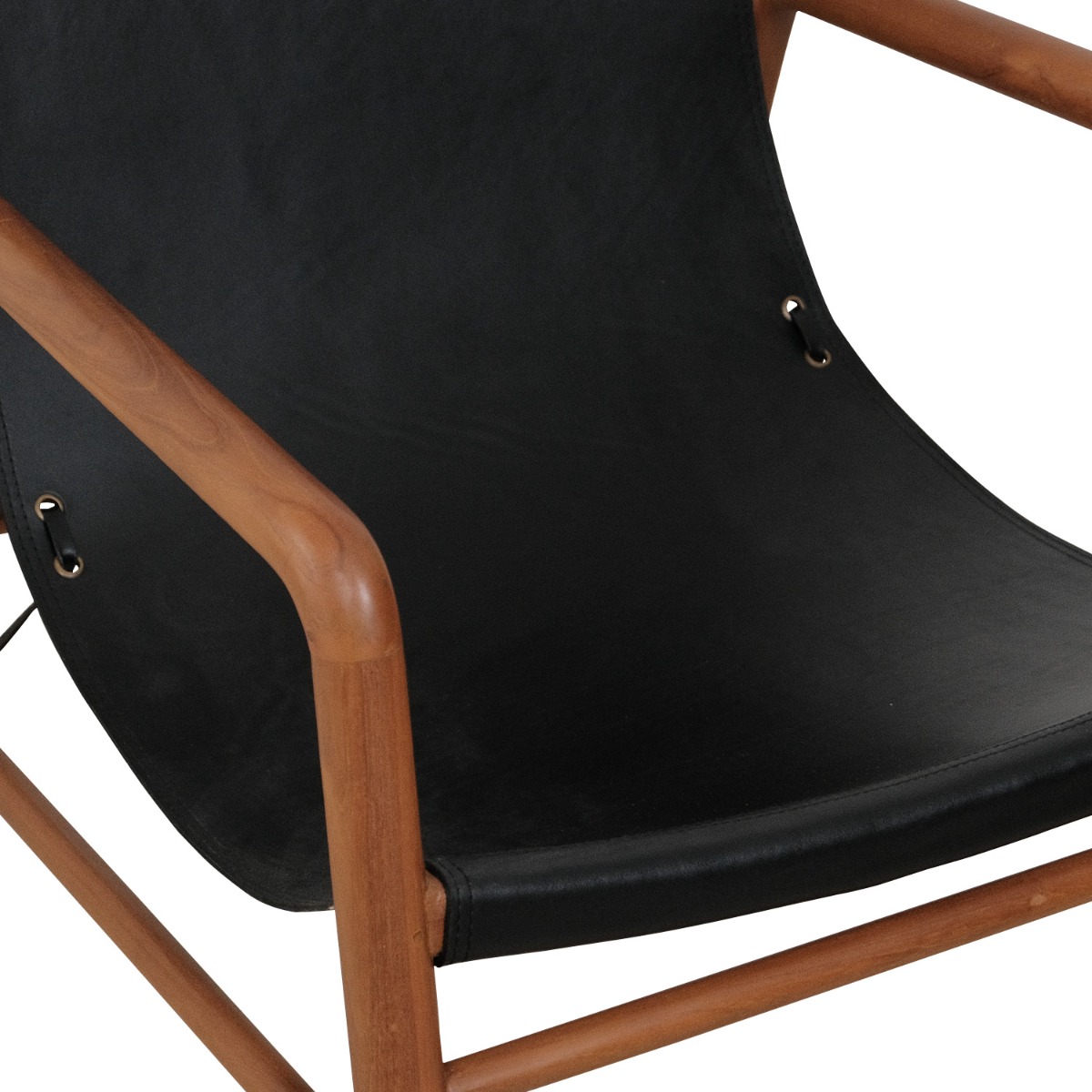 Capri Ebony Leather Lounge Chair