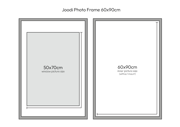 Joodi White Photo Frame 60x90cm / Window 50x70cm