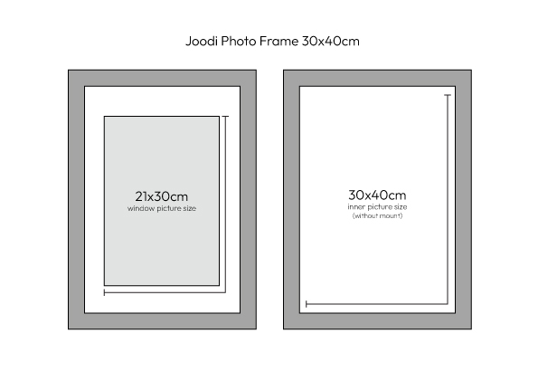 Joodi Black Photo Frame 30x40cm / Window 21x30cm