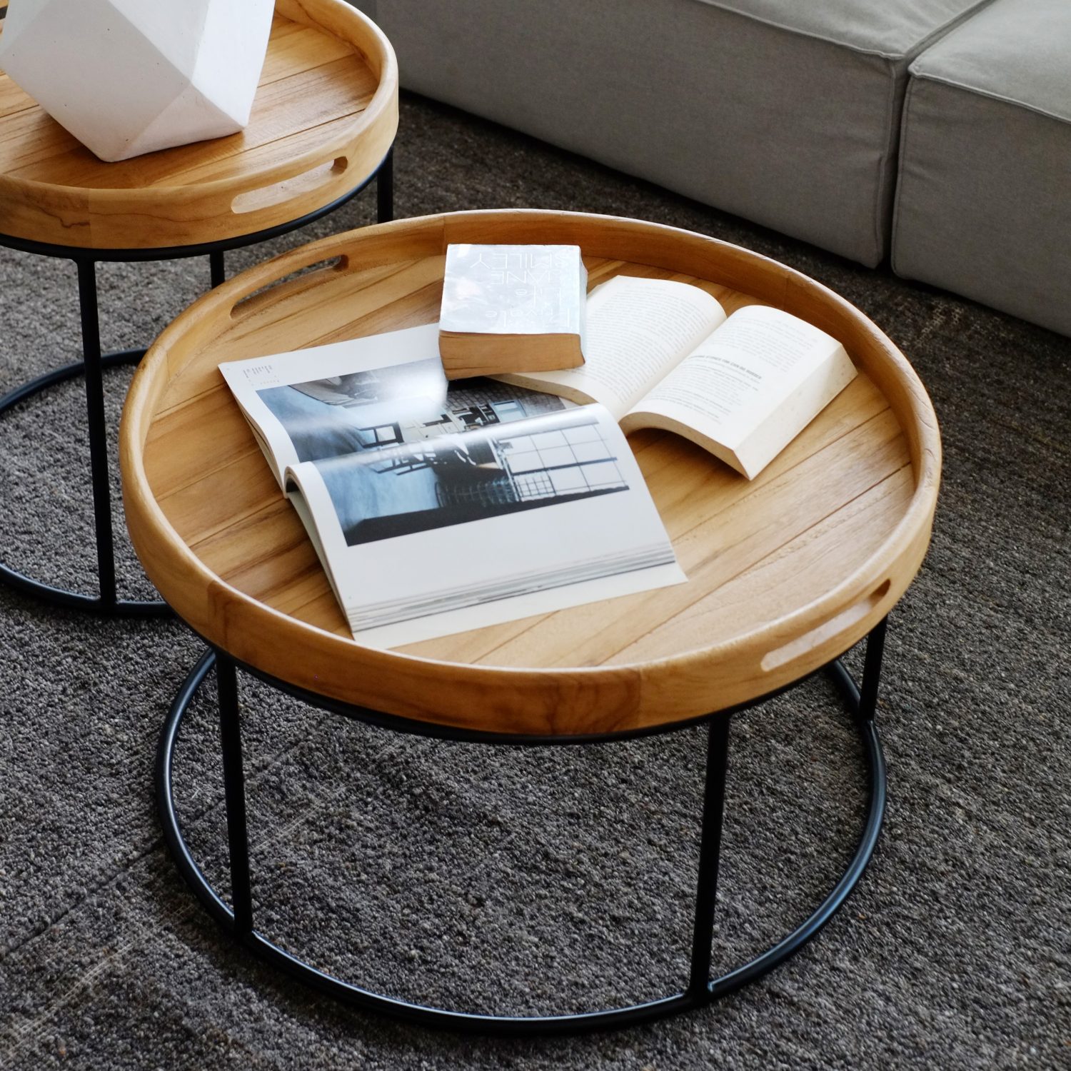 Denver Teak Round Coffee Table Small