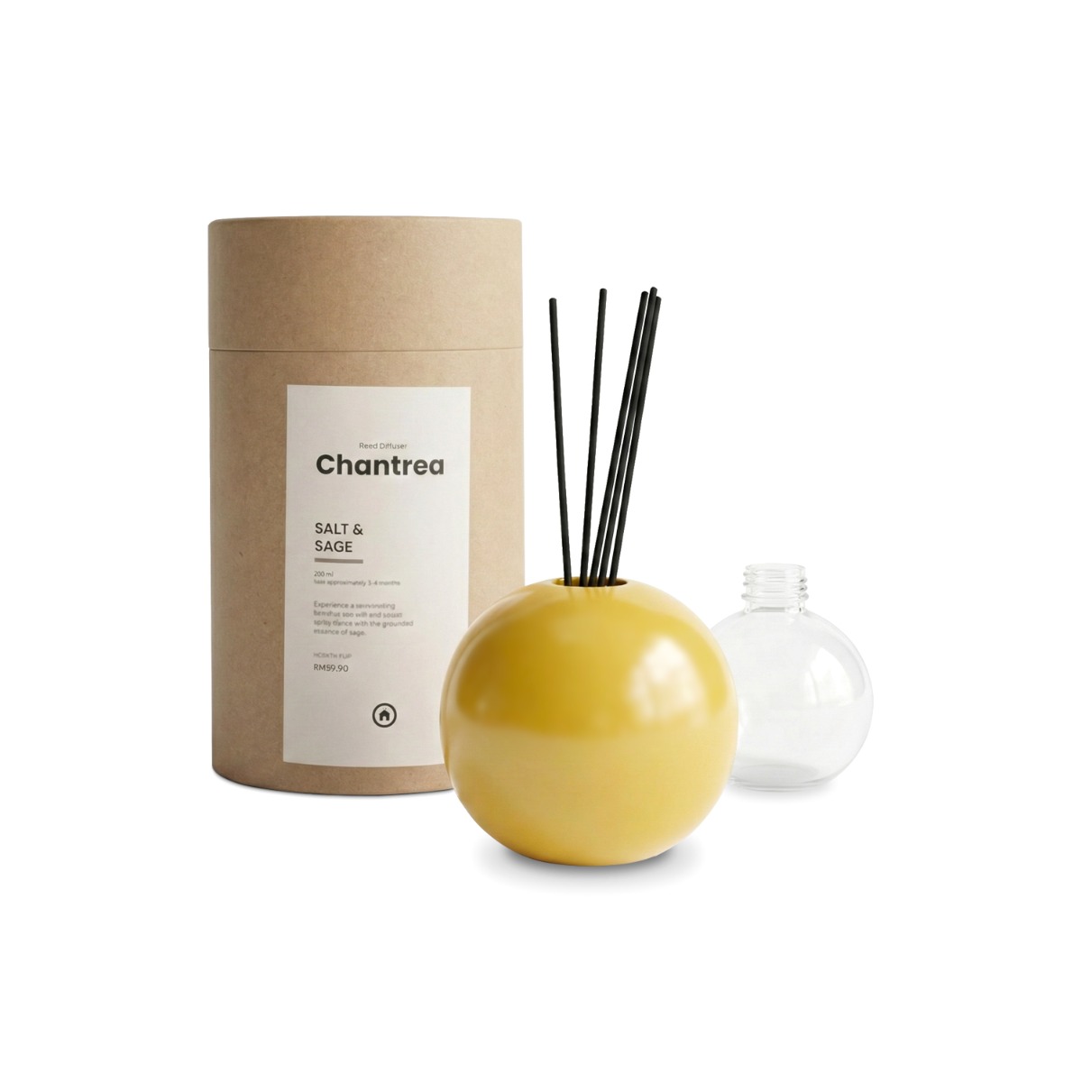 Chantrea Ceramic Reed Diffuser - Salt & Sage