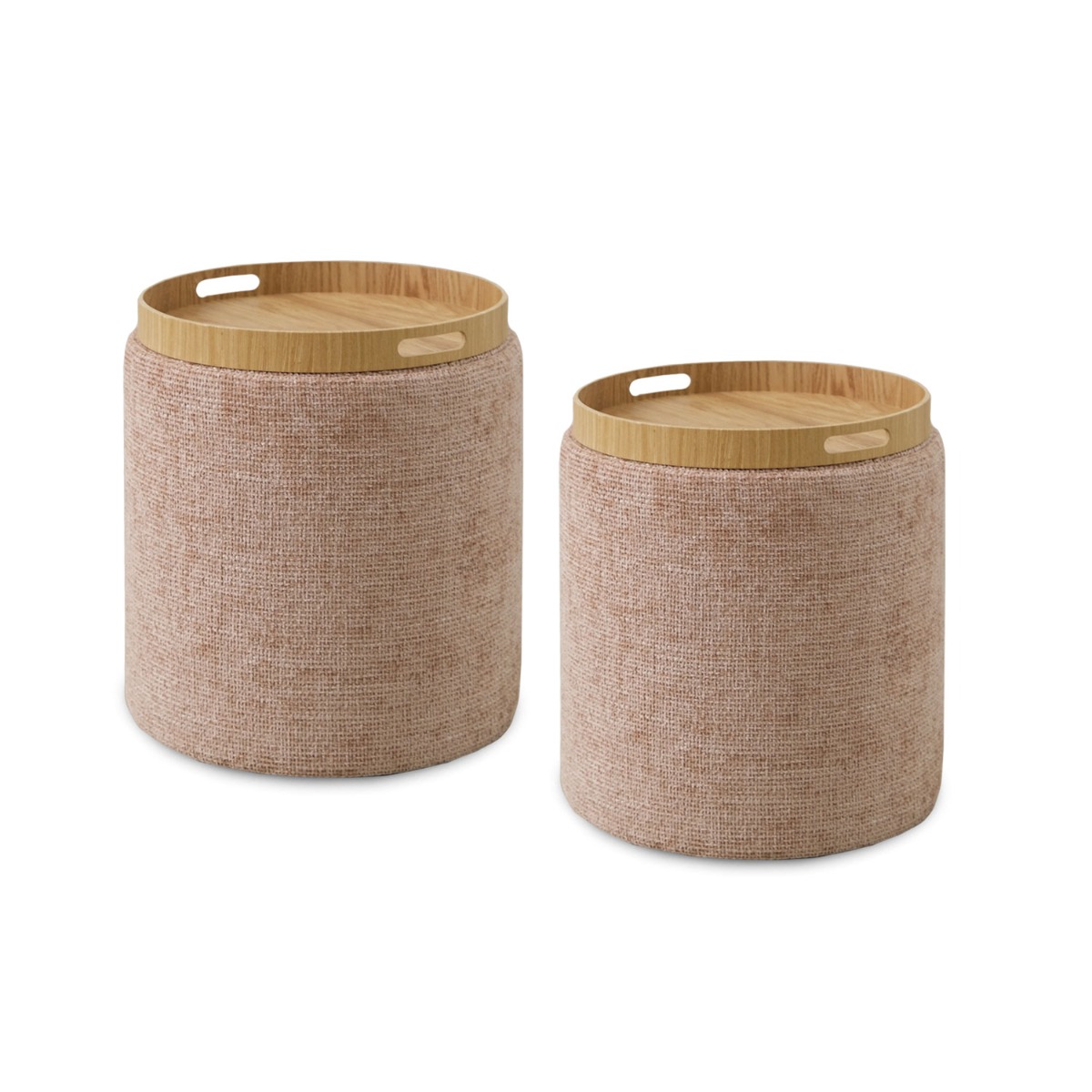 Chella Tea Rose Storage Stool (Set of 2)